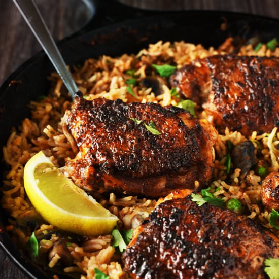 One Pan Spanish Rice & Chicken