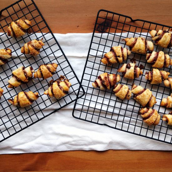 Raspberry and Chocolate Rugelach