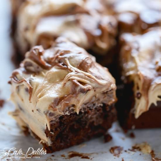 Espresso Cookie Dough Brownies