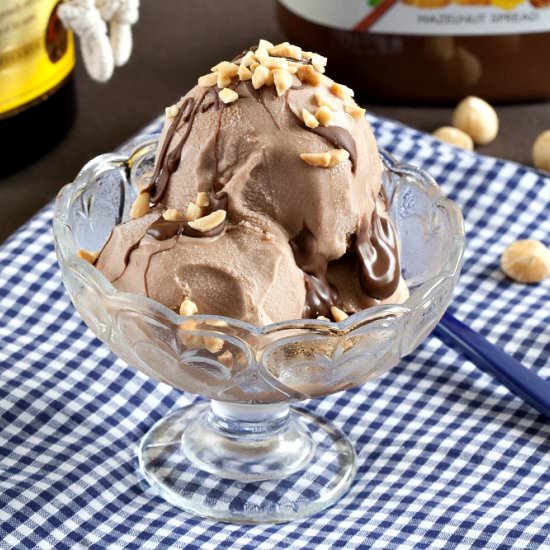 Nutella and Frangelico Gelato