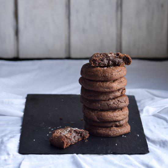 Salted Truffle Chocolate Cookies