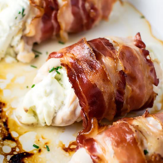 Bacon Wrapped Stuffed Chicken