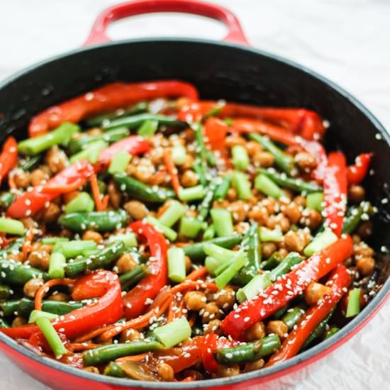 Orange Ginger Chickpea Stir Fry