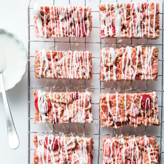 Strawberry Coconut Cereal Treats