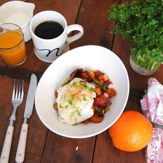 Skillet Scramble with Sunny Side Up