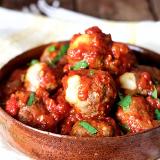 Pepper Jack Stuffed Meatballs