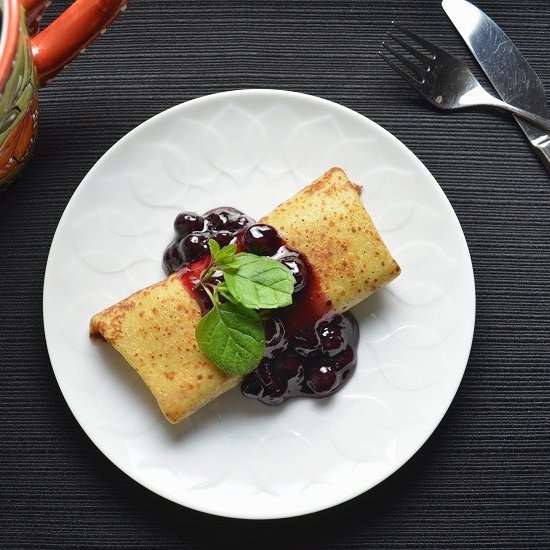 Homemade Cheese Blintzes