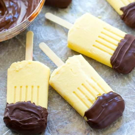 Vanilla Pudding Popsicles