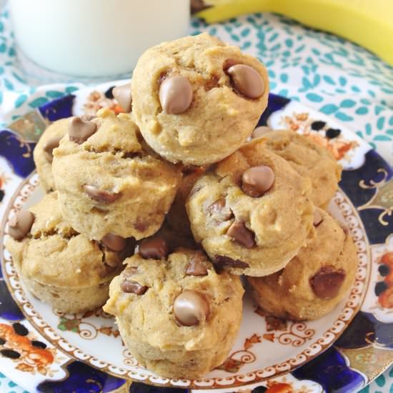 Banana, PB & Choc Chip Mini Muffins