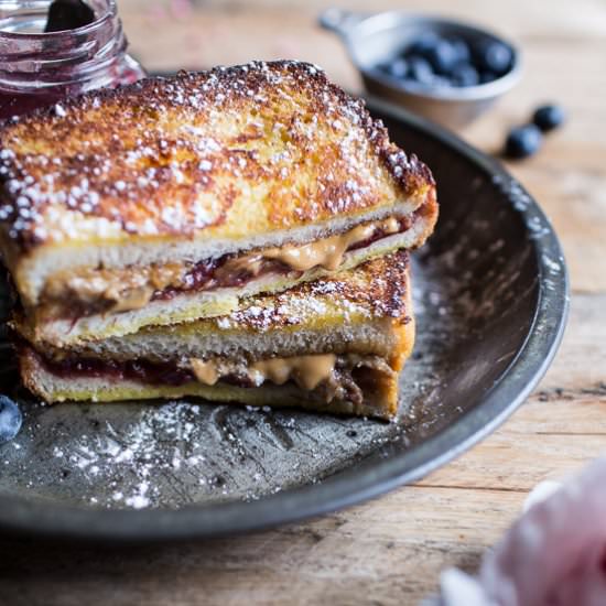 Peanut Butter & Rhubarb Jelly Toast
