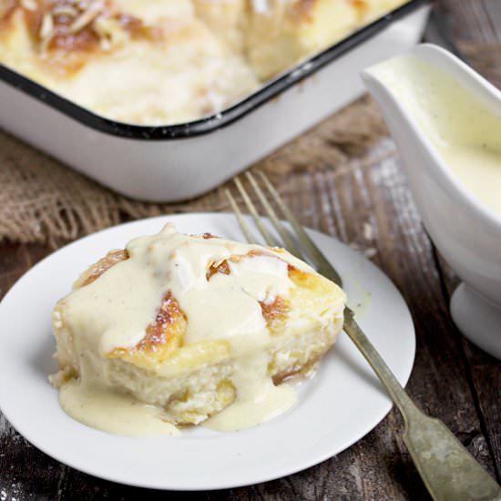Rhubarb Bread Pudding