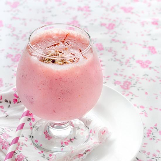 Strawberry Saffron Lassi
