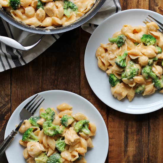 Chicken & Broccoli Shells & Cheese