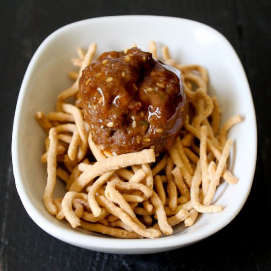 Sesame Sweet and Sour Meatballs