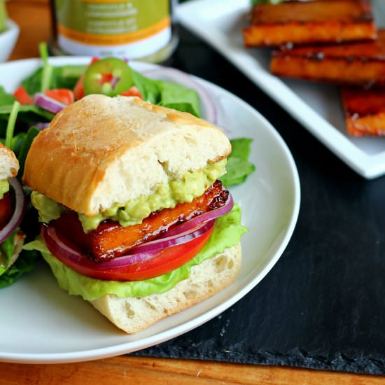Chiptole Maple Glazed Tofu Burgers