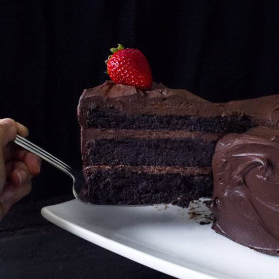 Vegan Chocolate Cake With Ganache