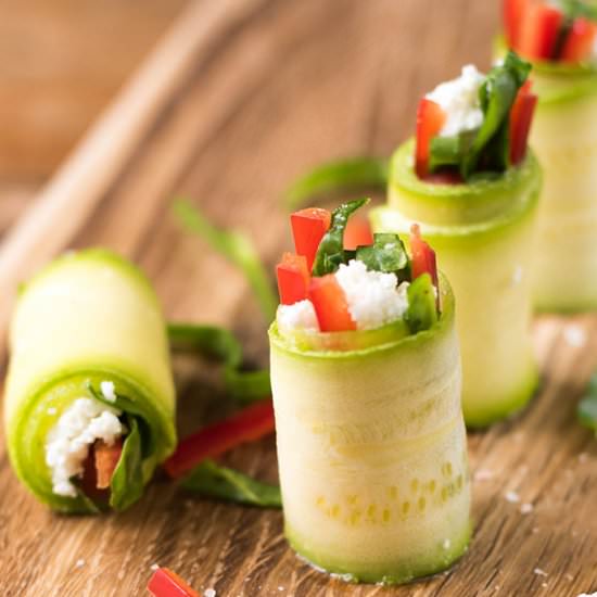 Raw Zucchini Rolls