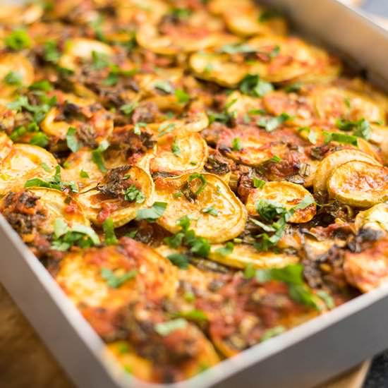 Vegan Tomato Zucchini Casserole