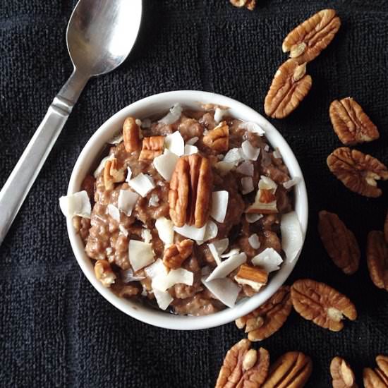German Chocolate Cake Oatmeal