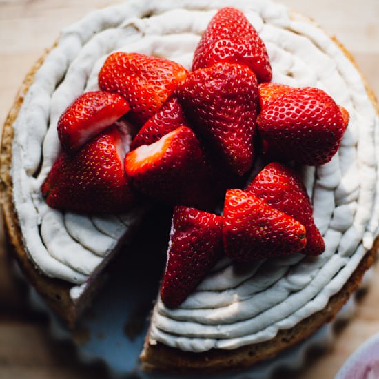 Strawberry Kombucha Cake