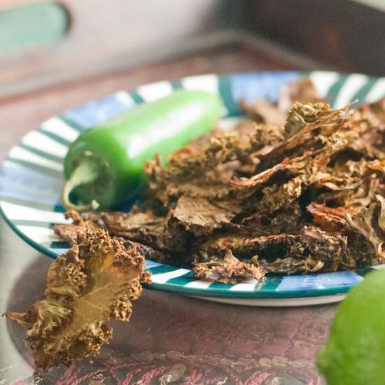 Strawberry Chipotle Kale Chips