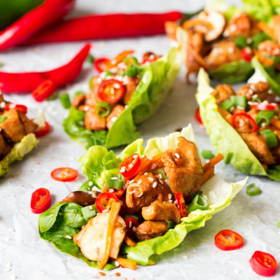 Asian Chicken Lettuce Wraps