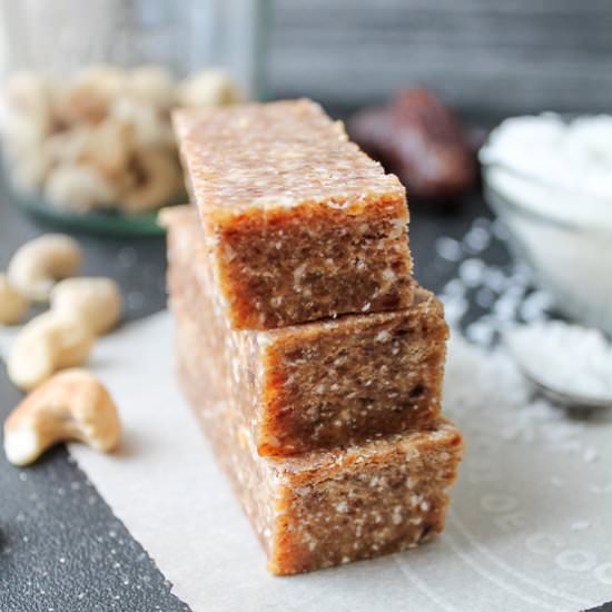 Toasted Cashew Coconut Bars