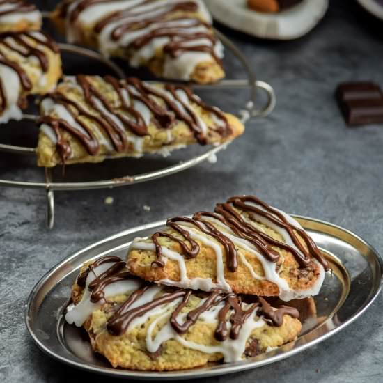 Chocolate Coconut Almond Joy Scones