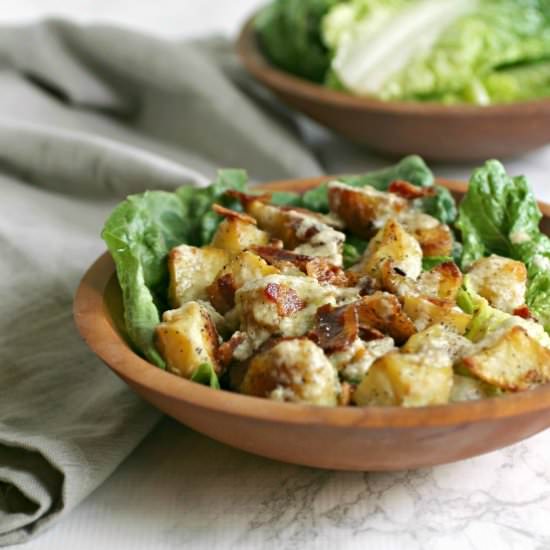 Roasted Potato & Bacon Caesar Salad