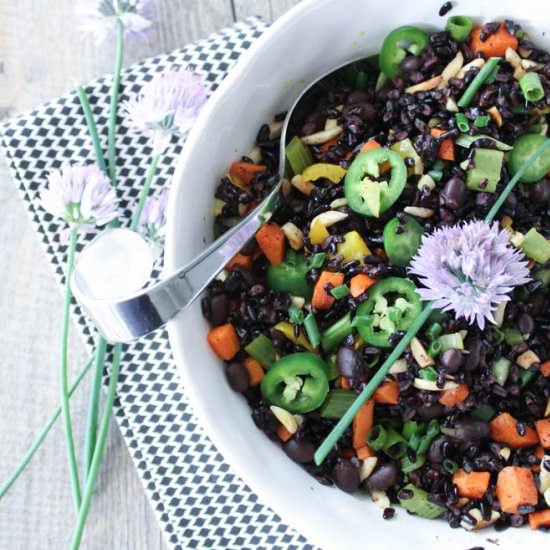 Balsamic Black Rice Salad
