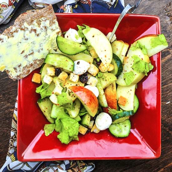 Apple Cucumber Mozzarella Salad