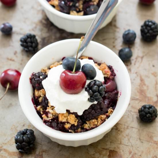 Individual Mixed Berry Crisp