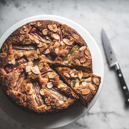 Rhubarb Almond Cake