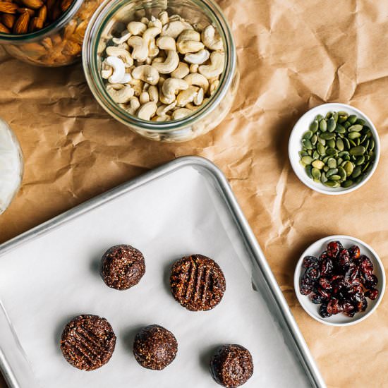 Raw Chocolate Trail Mix Cookies