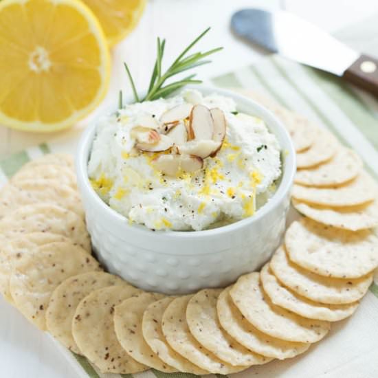 Lemon Rosemary Whipped Goat Cheese
