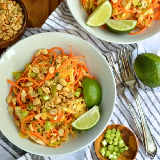 Spicy Peanut Carrot Cabbage Salad