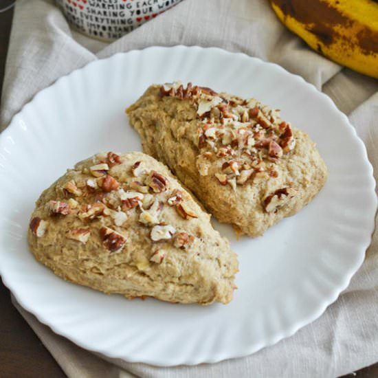 Banana Bread Pecan Scones