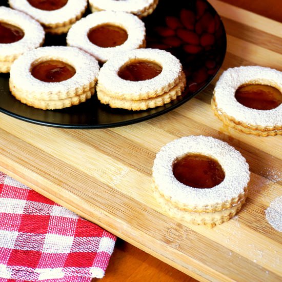 Almond Linzer Cookies