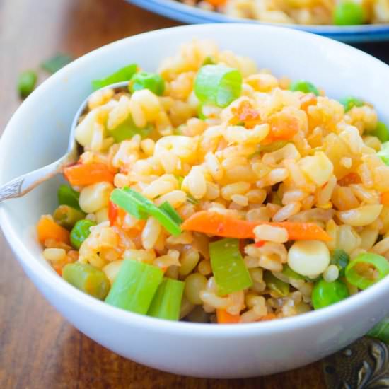 Sesame Garlic Veggie Fried Rice