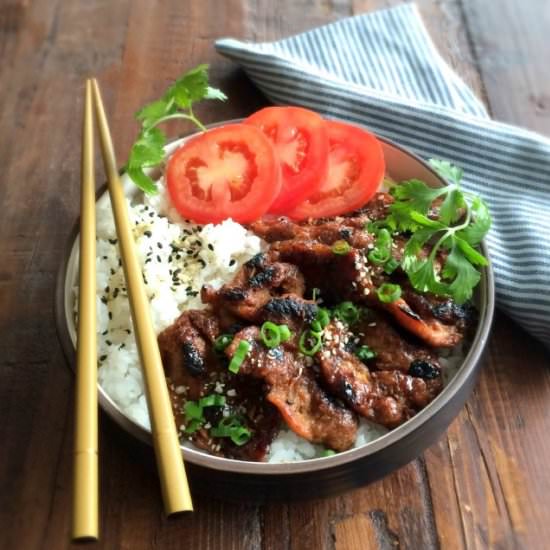 Ginger “Just like Meat” Rice Bowl