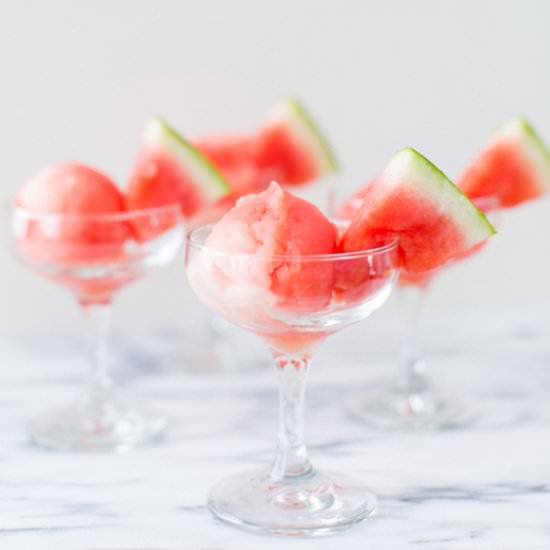 Low Calorie Spiked Watermelon Sorbet
