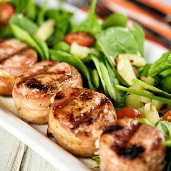Bacon-Wrapped Pork Medallions