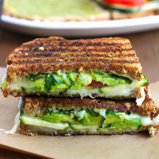 Zucchini and Avocado Grilled Cheese
