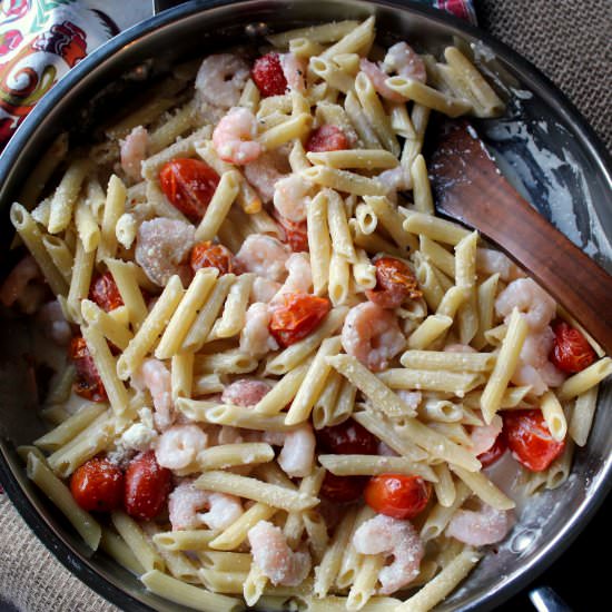 Shrimp Penne in Cream Sauce