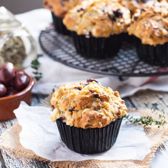 Savoury Feta & Olive Muffins