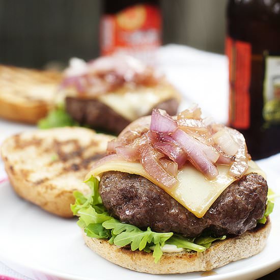 Onion, Gruyere & Arugula Burger