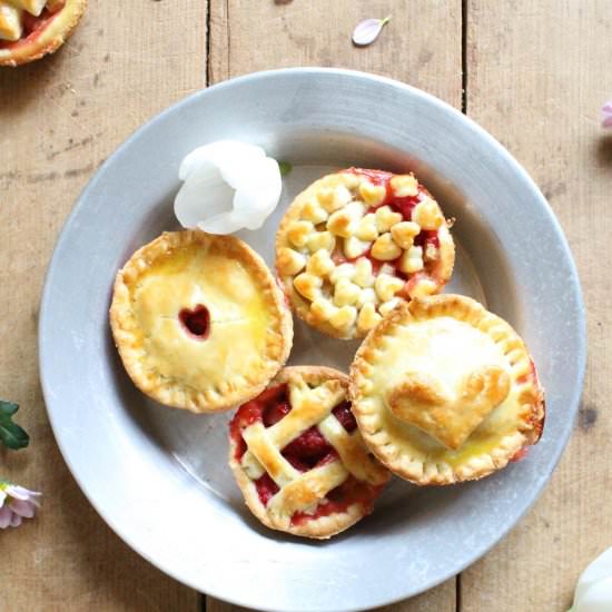 Mini Rhubarb-Raspberry Pie