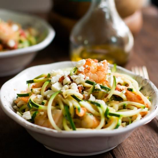 Garlic Shrimp with Zucchini Noodles