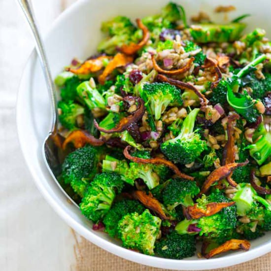 Broccoli Salad with Miso Dressing