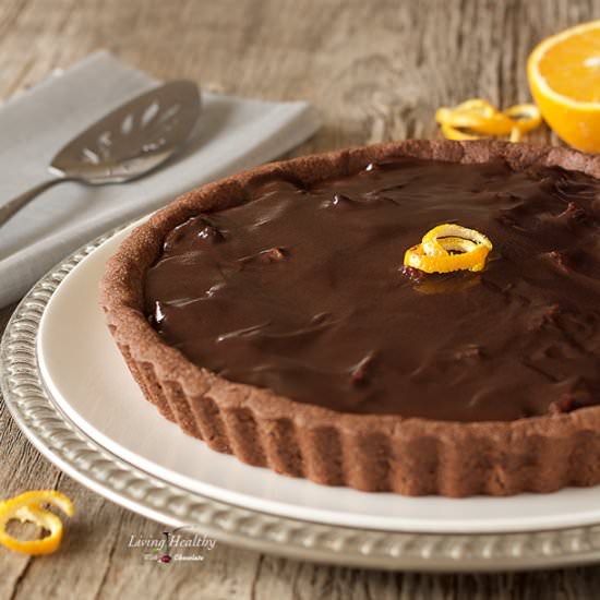 Dark Chocolate Orange Almond Tart